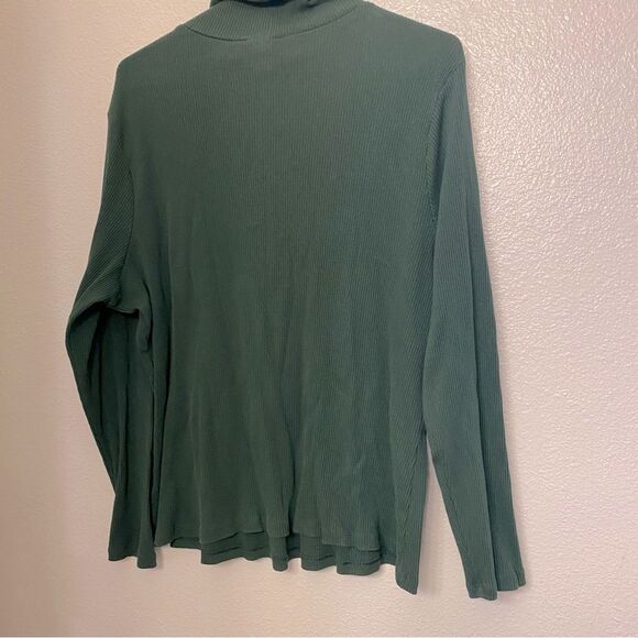 Old Navy Turtleneck green ribbed knit classic minimalist light sweater plus 3X - Picture 7 of 7